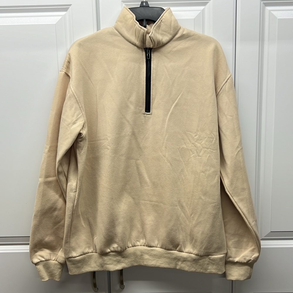 SAFRISIOR  Women’s Oversized Half Zip Sweatshirt Drop Shoulder